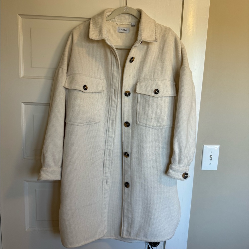 Cream Shacket Mid Length
